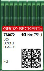 Голка швейна промислова для оверлока Groz Beckert B27/DC*27 №75 FG/SUK 132866574 фото